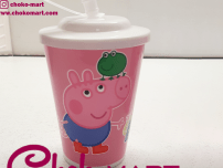 لیوان پلاستیکی نی دار طرح پپاپیگ (peppa pig)